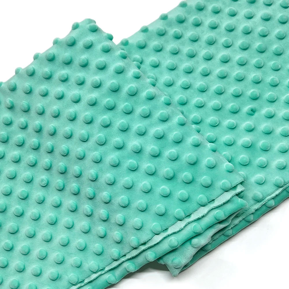 Minky Dot Fabric For Baby Comfort Blankets 1mm Pile Length Polyester Single Sided Swaddle Baby Crying Comfort Plush Fabric