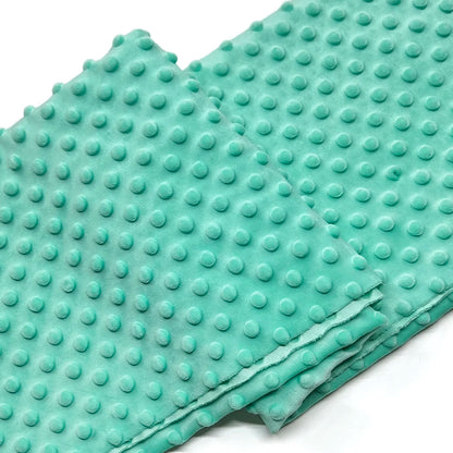 Minky Dot Fabric For Baby Comfort Blankets 1mm Pile Length Polyester Single Sided Swaddle Baby Crying Comfort Plush Fabric