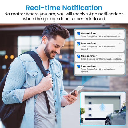 Tuya Smart Life Garage Door Wireless Door Sensor Opener Controller Contacts USB Charger Remote Control Google Assistant Alexa