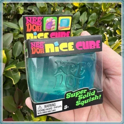 Trending Needoh Nice Ice Baby Fidget Cube 4 Pack Super Solid Squish Sensory Toys Non-toxic Squeeze Toys for ADHD and Autism Gift