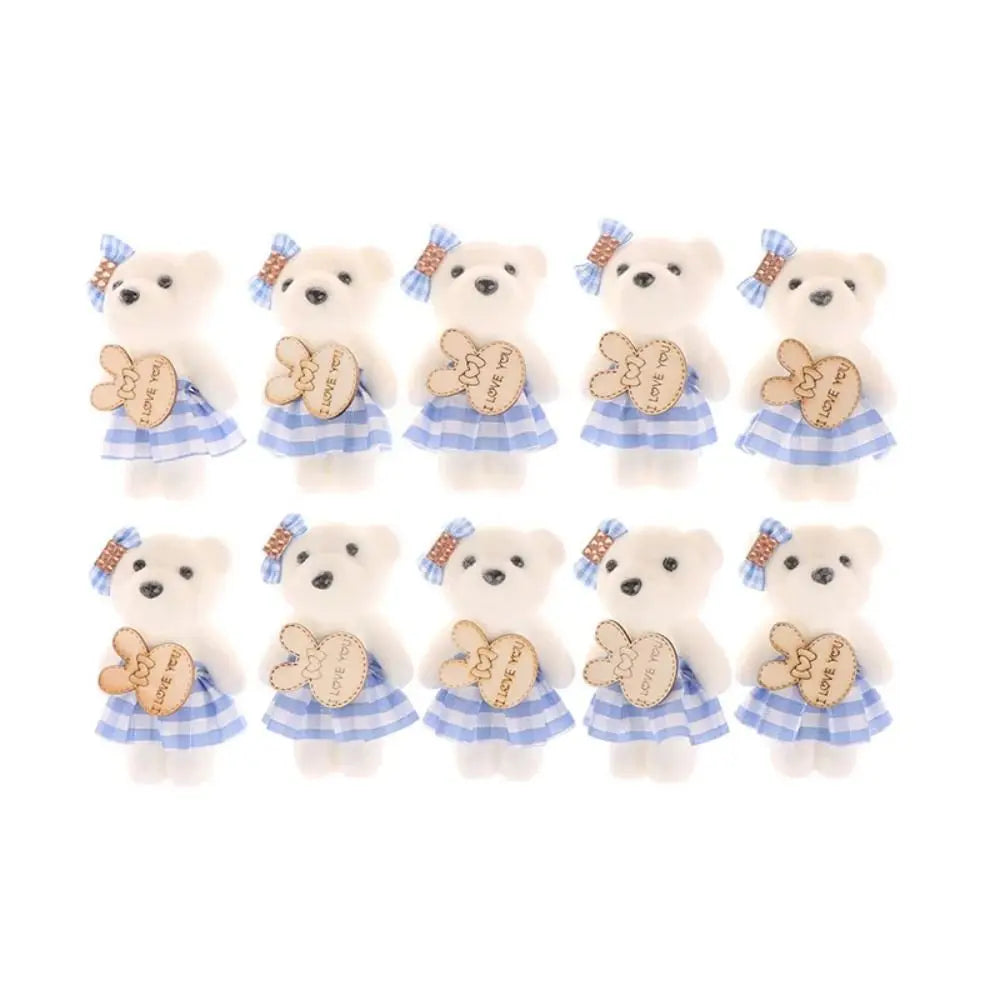 10pcs/bag Foam Bear Bear Plush Foam Toys Plush Animal Cartoon Mini Bear Flower Bouquet 10cm Plush Doll Cartoon Bouquet Doll