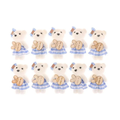 10pcs/bag Foam Bear Bear Plush Foam Toys Plush Animal Cartoon Mini Bear Flower Bouquet 10cm Plush Doll Cartoon Bouquet Doll