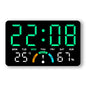 Digital Alarm Clock TEMP Humidity Week Comfort Level Dual Alarm Snooze Table Clock 12/24H Timer Auto Dimmable LED Wall Clock