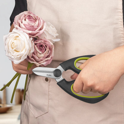 Gardening Scissors Pruning Shears, Florist Snips for Plants Flowers, Stainless Steel Blade, Grafting Trimming Tool for Garden
