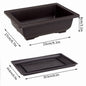 Rectangular Square Flowerpots Imitation Purple Clay Succulent Plants Pots Oval Pots Outdoor Garden Landscape Bonsai Pot Trays
