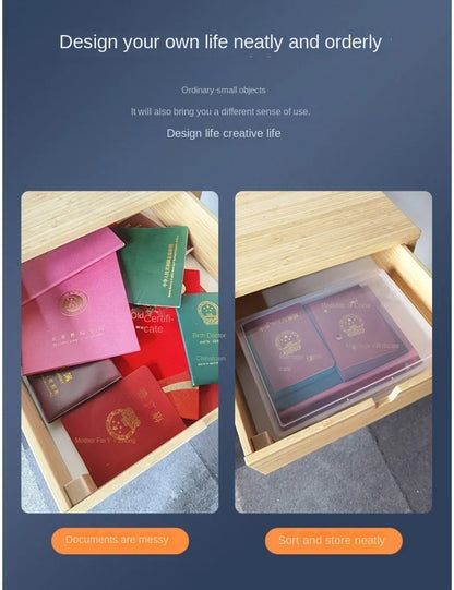 Document Organizer Organized Storage Box Simplicity Certificate File Container Dust Proof A4 Organizing Box Dropshipping
