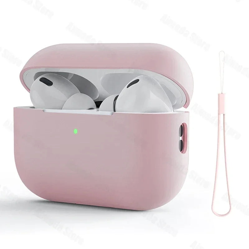 Dla AirPods Pro 2 Etui Płynny Silikon Pokrowiec Na AirPods 3 Pro 2 Etui Miękkie Słuchawki Ochronne Funda dla AirPod Pro 2 Pro2 Pokrowiec