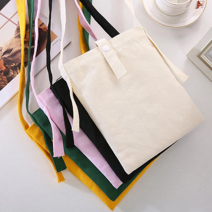 Canvas Cotton bag grocery handbag Foldable Fabric tote bag portable Storage organizer Shopping bag for woman Cloth organizer bag