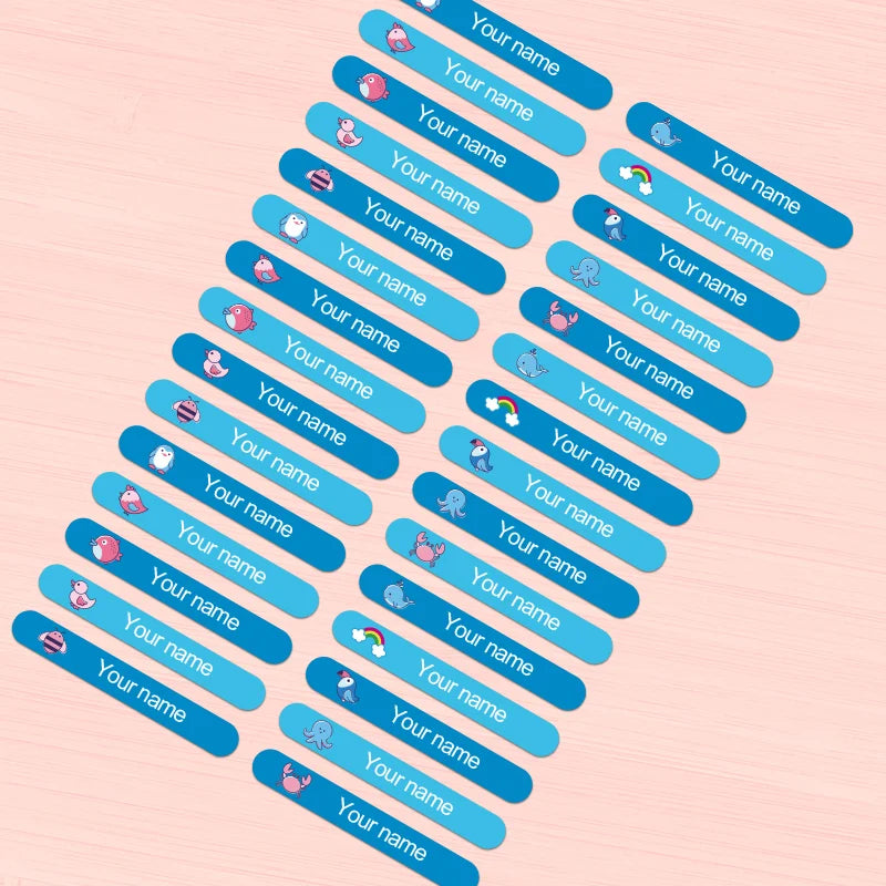 Customizable Name Stickers for Drinkware & Children's Stationery - Waterproof Personalized Labels with Eco-Friendly Adhesive