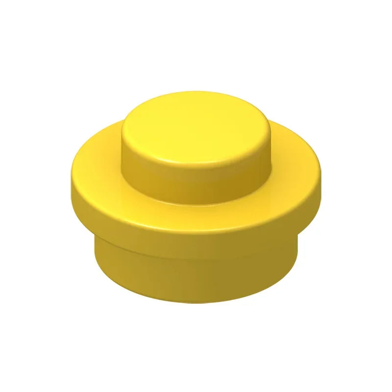 100PCS PLATE 1X1 ROUND Compatible With 4073 Round & Angles MOC Self-Locking Bricks Building Blocks Toys Accessories