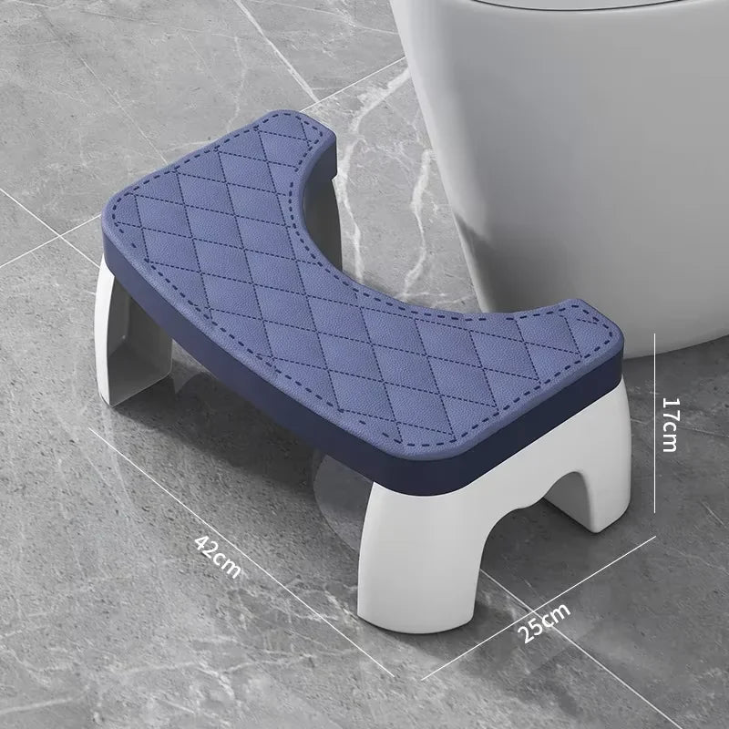 1 Pcs Anti-Slip Toilet Stool Thickened Bathroom Footstool Ergonomic Potty Step Helper Under Desk Footrest for Adults Kids