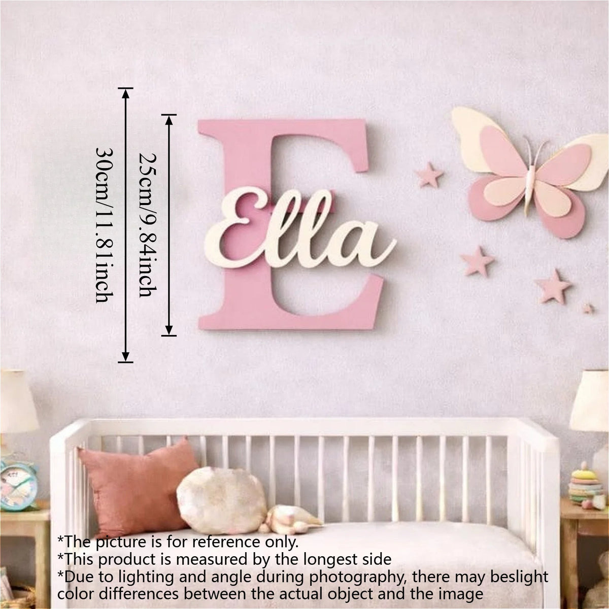 1pc Wooden Double-layer Letter Door Sign, Customized Name/letter,Personalized Children's Room Decoration,Baby Name Sign