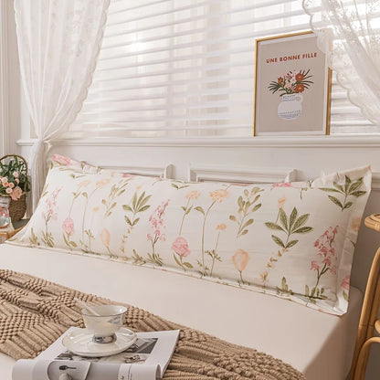 1pc 100% Polyester And Hemp Double Long Pillowcases,  Pillowcase Lover Sleeping Bedding
