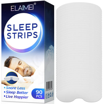 90pcs Mouth Tap Anti Snoring Sleep Strip Disposable Gentle Mouth Tape for Better Nose Breathing Reduce Mouth Dryness Sore Throat
