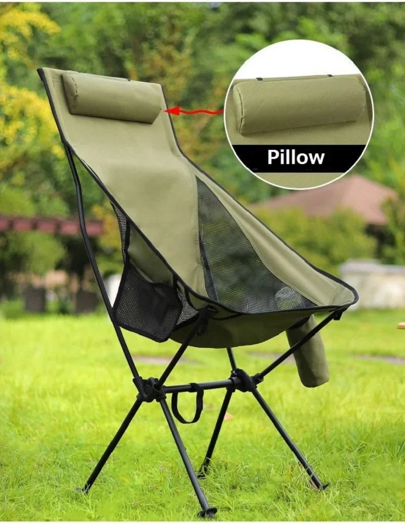 Outdoor Camping Chair Fishing Ultralight Folding Chair Camping Supplies Removable Lightweight Beach Travel Picnic Portable Chair