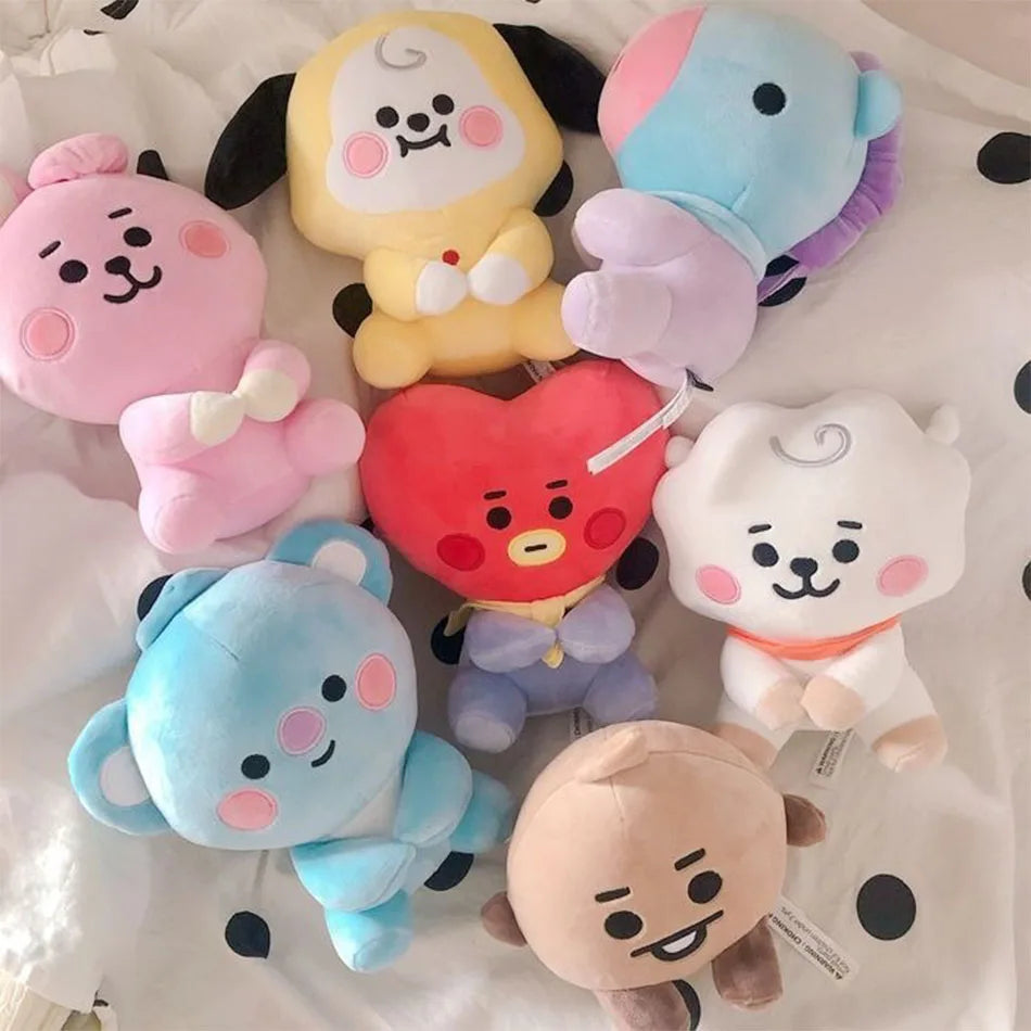 New BTed 21Plush Toys Kawaii Mini Keychain Anime Pendant Ornament for Kids 12-22cm Bt Peripherals Soft Stuffed Animals Doll Gift