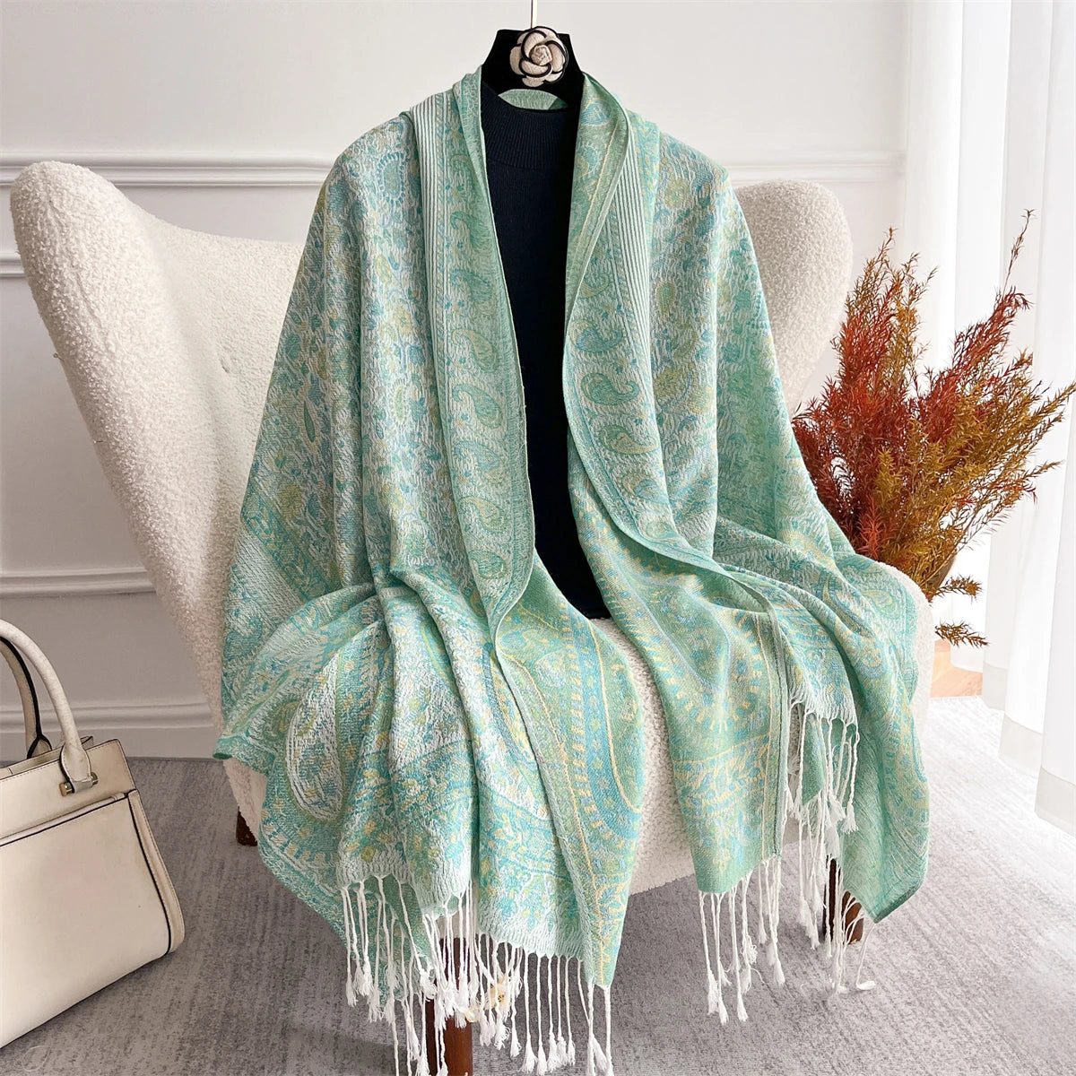 Luxury Winter Scarf Women Cashmere Warm Pashmina Brand Foulard Female Shawls Wraps Thick Soft Bufanda Poncho Scarves Stole 2025