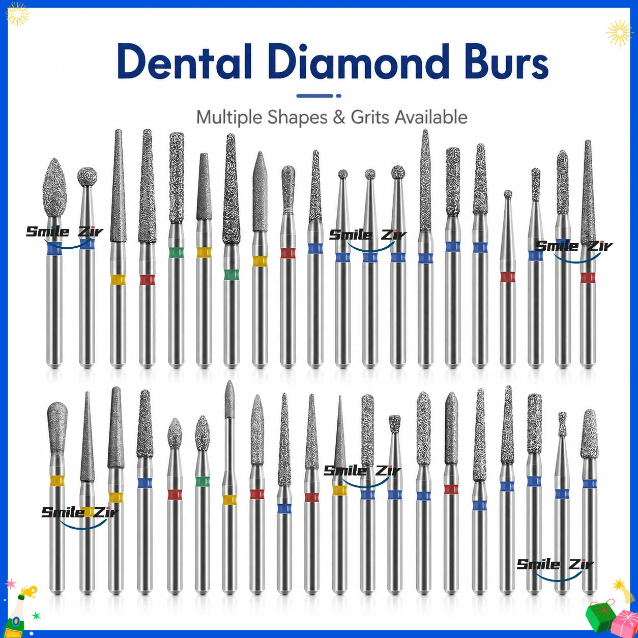 50Pcs Dental Dentist Diamond Burs Drill FG 1.6mm Bur for High Speed Handpiece FG Dental Bur Stomatology Dentistry Grinding Tools