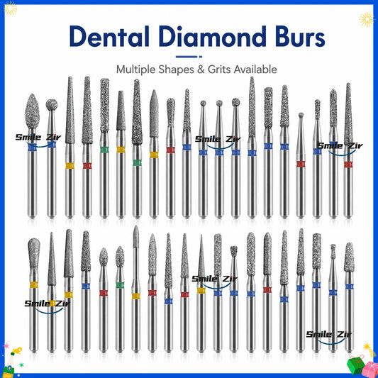 50Pcs Dental Dentist Diamond Burs Drill FG 1.6mm Bur for High Speed Handpiece FG Dental Bur Stomatology Dentistry Grinding Tools