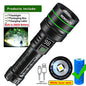 10000LM Most Powerful Led Flashlights Tactical 15000mah Built-in Battery 800W Flash Light Emergency Spotlights 4km Holiday Gifts