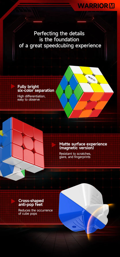 QiYi Warrior Magic Cube 3x3 Magnetic UV Educational Puzzle Magic Cube Toys For Children Kids Gift Toy Cubo Magico