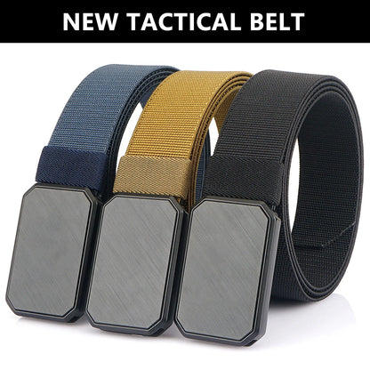 TUSHI Men Belt Aluminium Outdoor Hunting Tactical Multi Function Combat Survival High Quality Marine Corps Canvas For Nylon Male