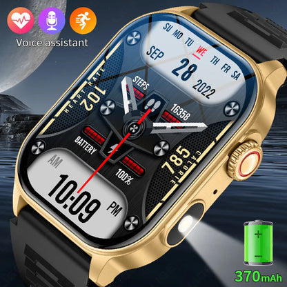 LIGE 2.01" HD Wyświetlacz Smartwatch dla Mężczyzn Kobiet Monitor Zdrowia Zegarki Sportowe Fitness AI Głos Rozmowy Bluetooth Męski Smartwatch Nowość