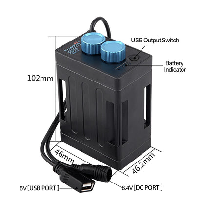 TrustFire EB03 Waterproof 18650 Battery Pack Case USB Charging Phone DC 8.4V Mobile Battery Power Bank Box for Led Bike Light
