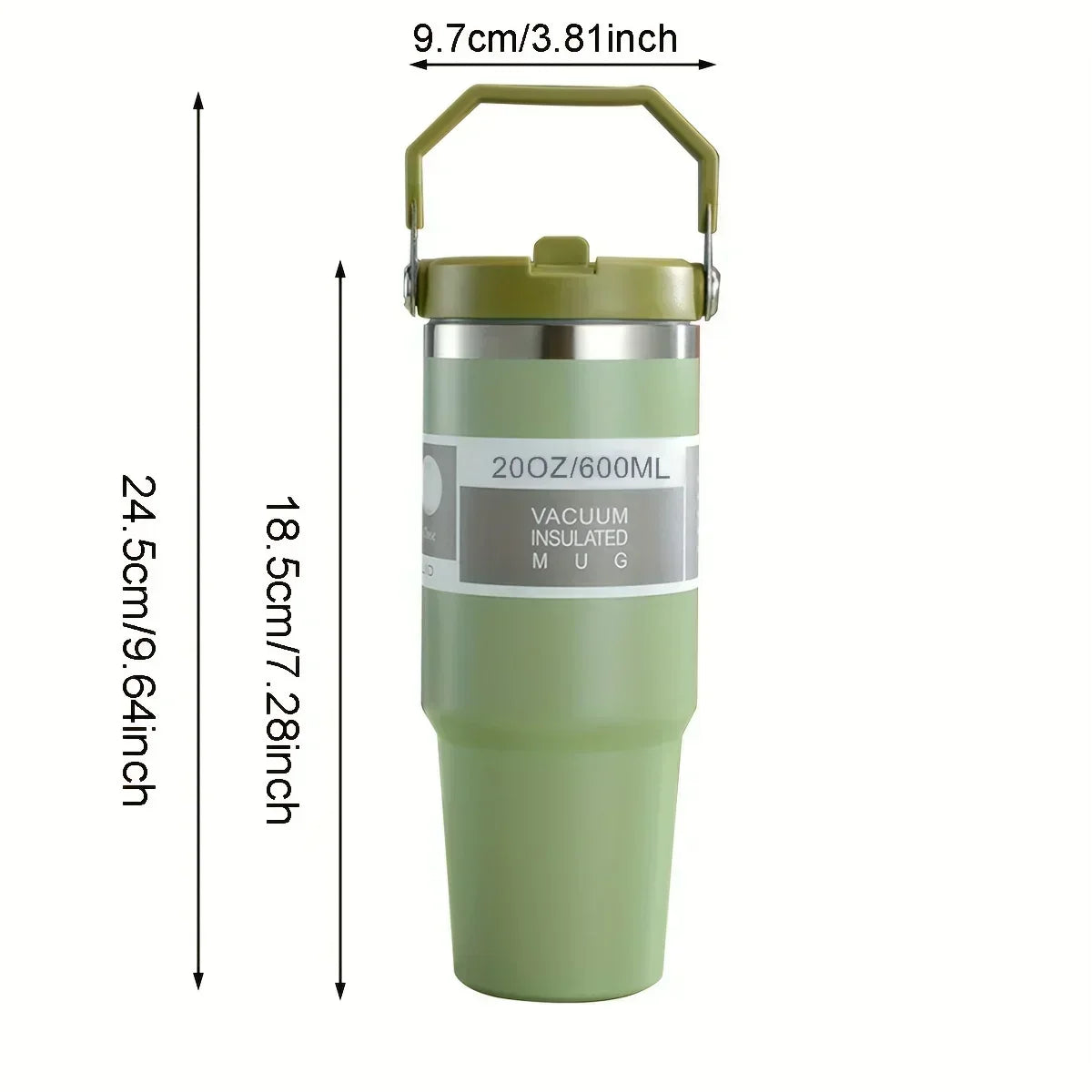 30oz Large Capacity Portable Car Cup Stainless Steel Thermos Cup with Straw & Handle Travel Sports Water Bottle Vacuum Flask