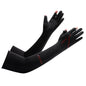 Anti-Sunburn Long Sleeve Men Summer Fingertip Flip Glove Cool Summer Ice Silk Driving Cycling Fishing Non - Slip Arm Warmers