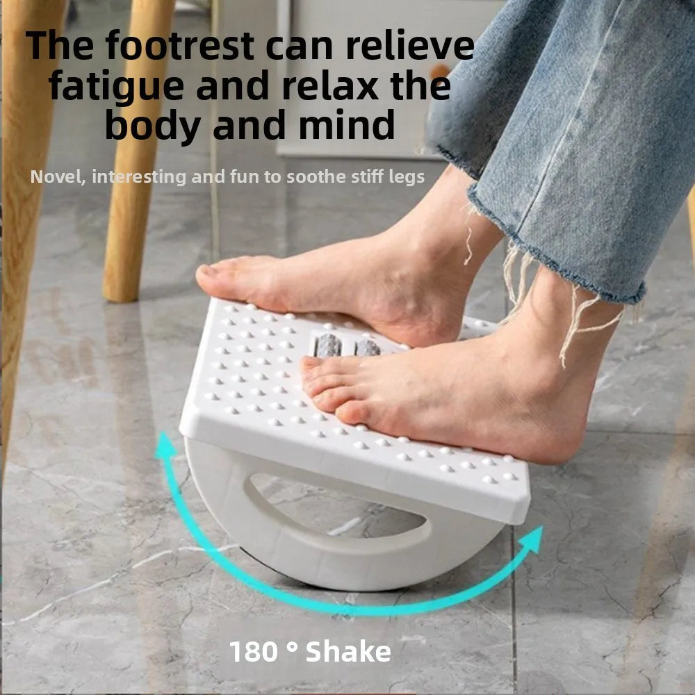 Portability with Massage Rollers Foot Rest 180 Degree Swing Ergonomic Foot Stool Office Foot Rest Under Desk