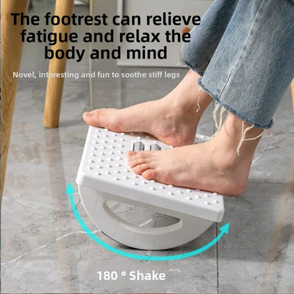 Portability with Massage Rollers Foot Rest 180 Degree Swing Ergonomic Foot Stool Office Foot Rest Under Desk