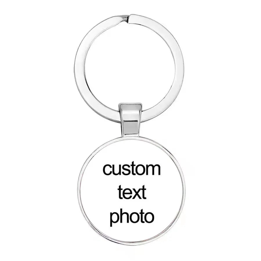 25MM Custom Car Holder Keychain Mum Dad Baby Children Grandpa Parents Designed Photo Keychain For Family Anniversary Gift