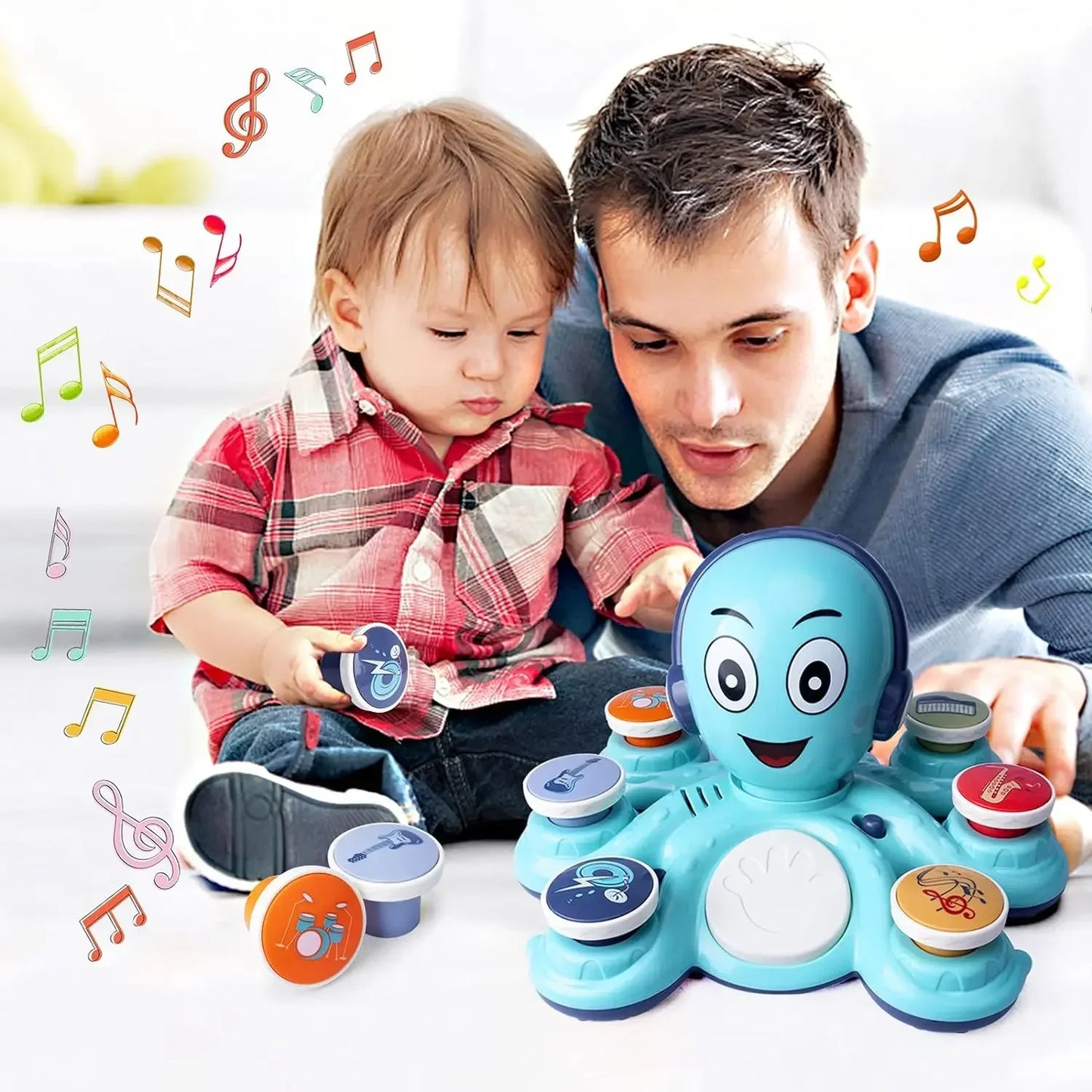 Baby Musical Toys Learning Toys for Toddlers Octopus Music Toys Preschooler Musical Educational Instruments Toy for Birthday