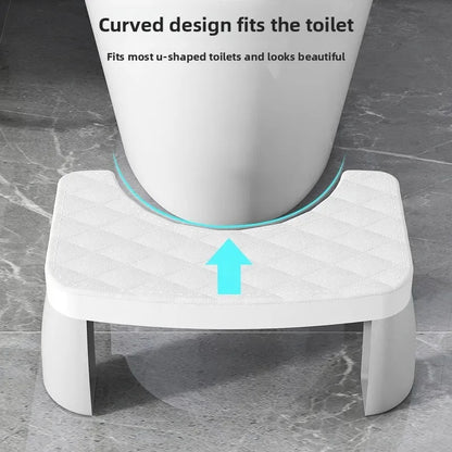1 Pcs Anti-Slip Toilet Stool Thickened Bathroom Footstool Ergonomic Potty Step Helper Under Desk Footrest for Adults Kids