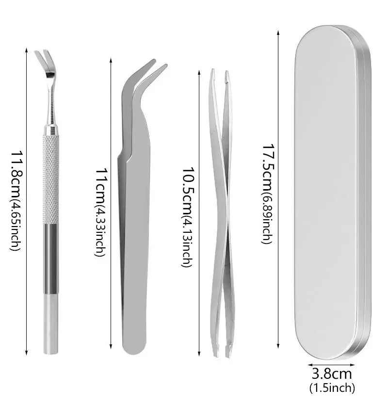 1Set Portable Tick Removal Tweezers Professional Painless Tick Remover Tool for Dogs Cats Pets Human Tick Extractor Accessories