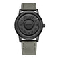 FOXBOX Fashion Leather Watch Men Creative Rolling Pointer Design Watch Men Casual Business Military Men's Quartz WristWatches