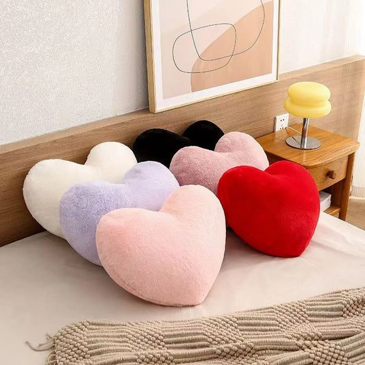 Cute Heart Shaped Pillow Soft Plush Throw Pillows Living Room Decor Valentines Day Wedding Gifts Love Pillow Heart Sofa Cushion