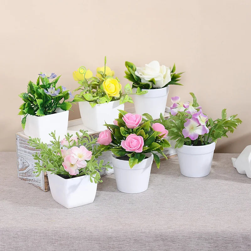 1SET Simulation Plant Potted Plant, Suitable For Commercial Office Counter, Living Room, Study, Courtyard, Home Decoration