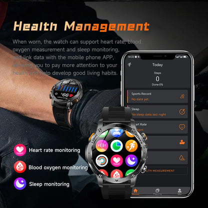 LIGE 2026 New Ultra Military Grade 1000mAh Battery Smart Watch For Men IP68 Waterproof Sports Fitness Bluetooth Call Smartwatch