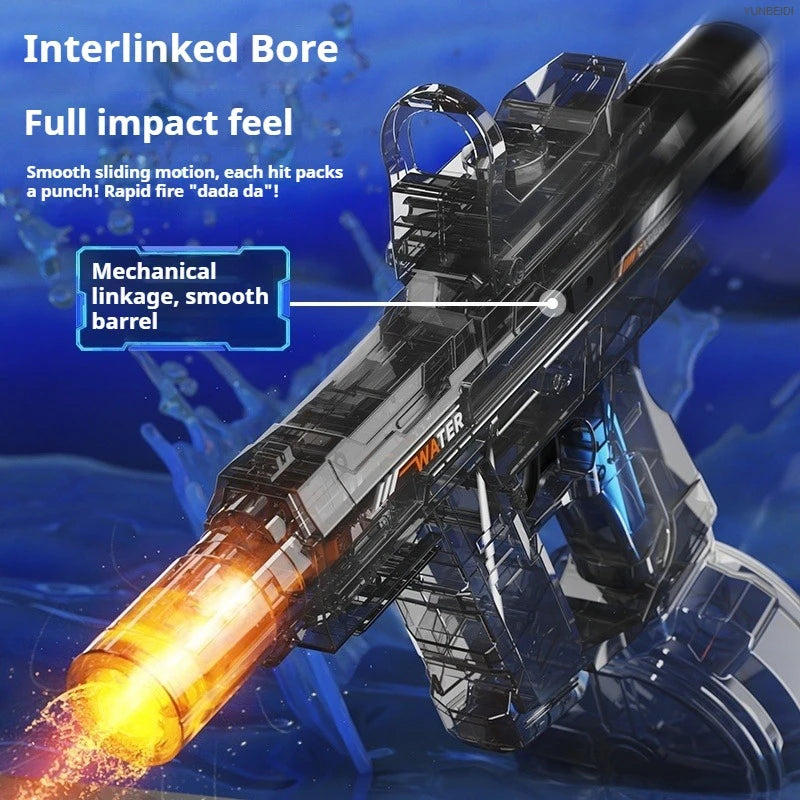 Lighting Electric Water Gun Continuous Water Spraying High-pressure Powerful Water Gun Children's Outdoor Game Toy Festival Gift