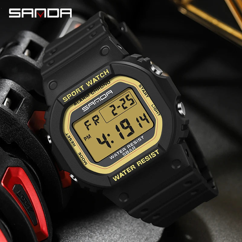 SANDA Fashion Top Brand G Style Digital Men's Watch Luxury Military Sport Waterproof Alarm Stopwatch Clock Men Relogio Masculino