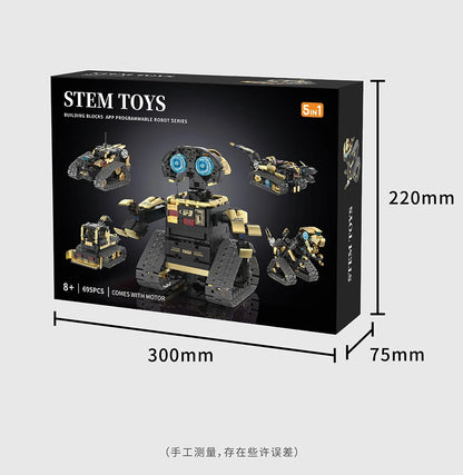 Multi-Axis mechanical Arm Programmable Building Blocks 5 in 1 robot Remote Control toys Interactive STEM Learning children gift