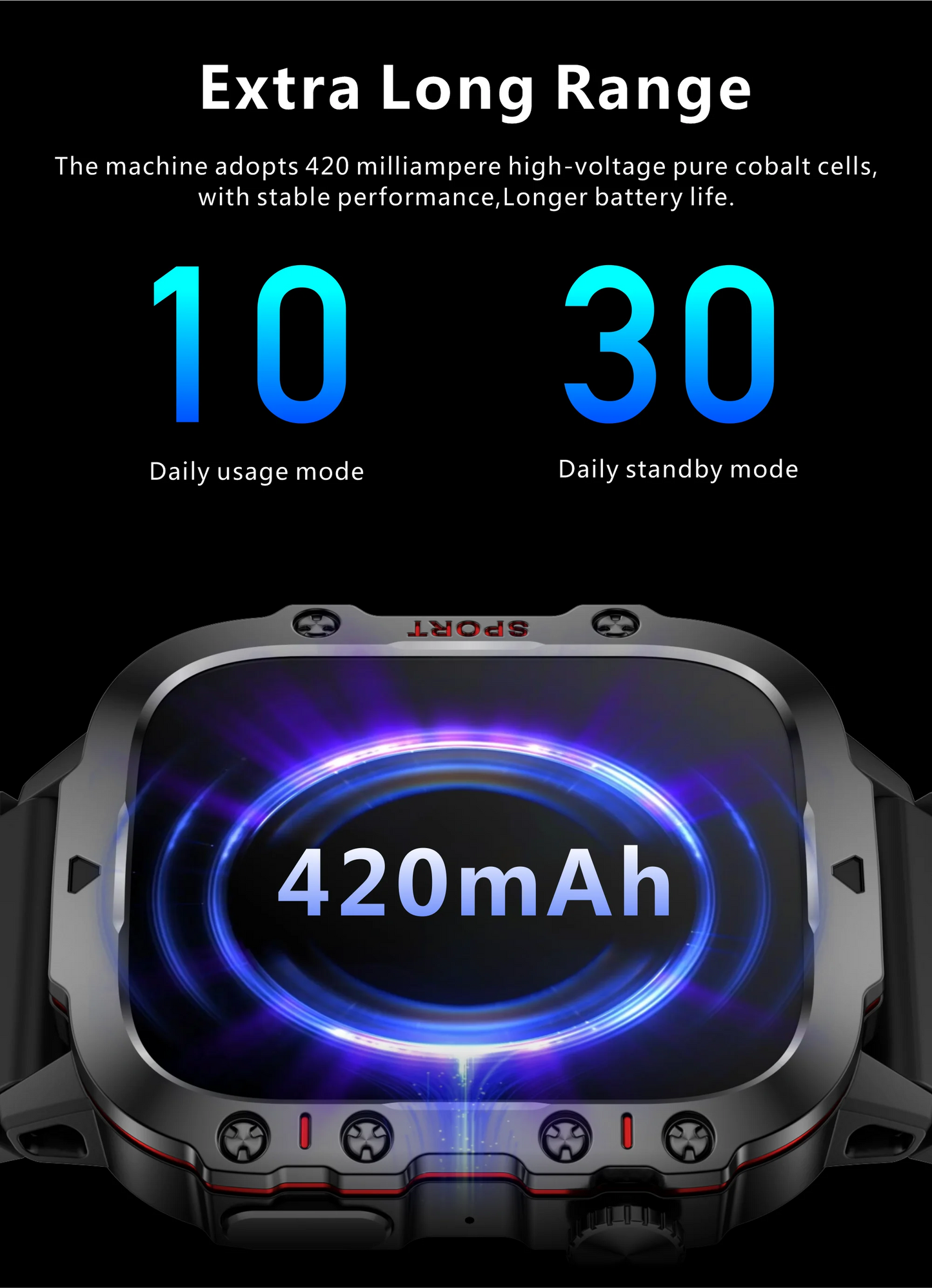 LIGE Outdoor Men's Sports Smart Watch 2.01 inch HD Screen Fitness Monitor Bluetooth Call Smartwatch For Men Women Holiday Gifts