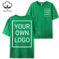 Double Sided Customized LOGO Picture Women T-Shirt Summer Y2K Loose Short Sleeves Comfortable T Shirts Crewneck DIY Tee Tops