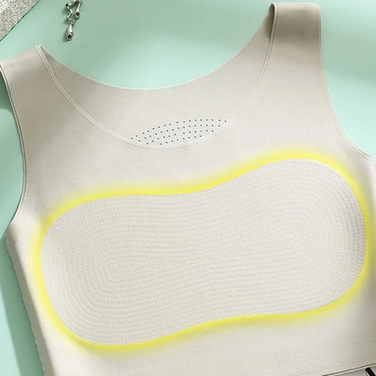 S/M/L/XL/XXL Chest Binding Underwear Ice Silk Material U Neck Design Liquid Foundation Bra Backless Style Soft Steel Ring