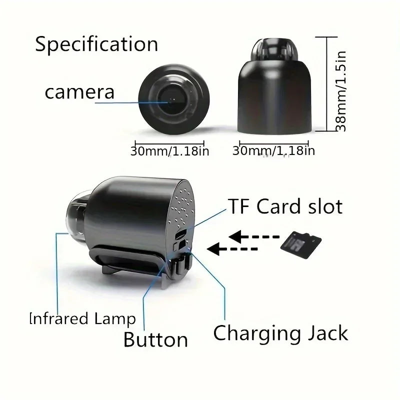 Mini kamera WiFi 1080P HD, wewnętrzna kamera bezpieczeństwa z noktowizorem, dwukierunkowym audio, do monitorowania dzieci i zwierząt domowych