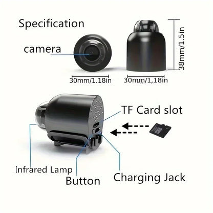 Mini kamera WiFi 1080P HD, wewnętrzna kamera bezpieczeństwa z noktowizorem, dwukierunkowym audio, do monitorowania dzieci i zwierząt domowych
