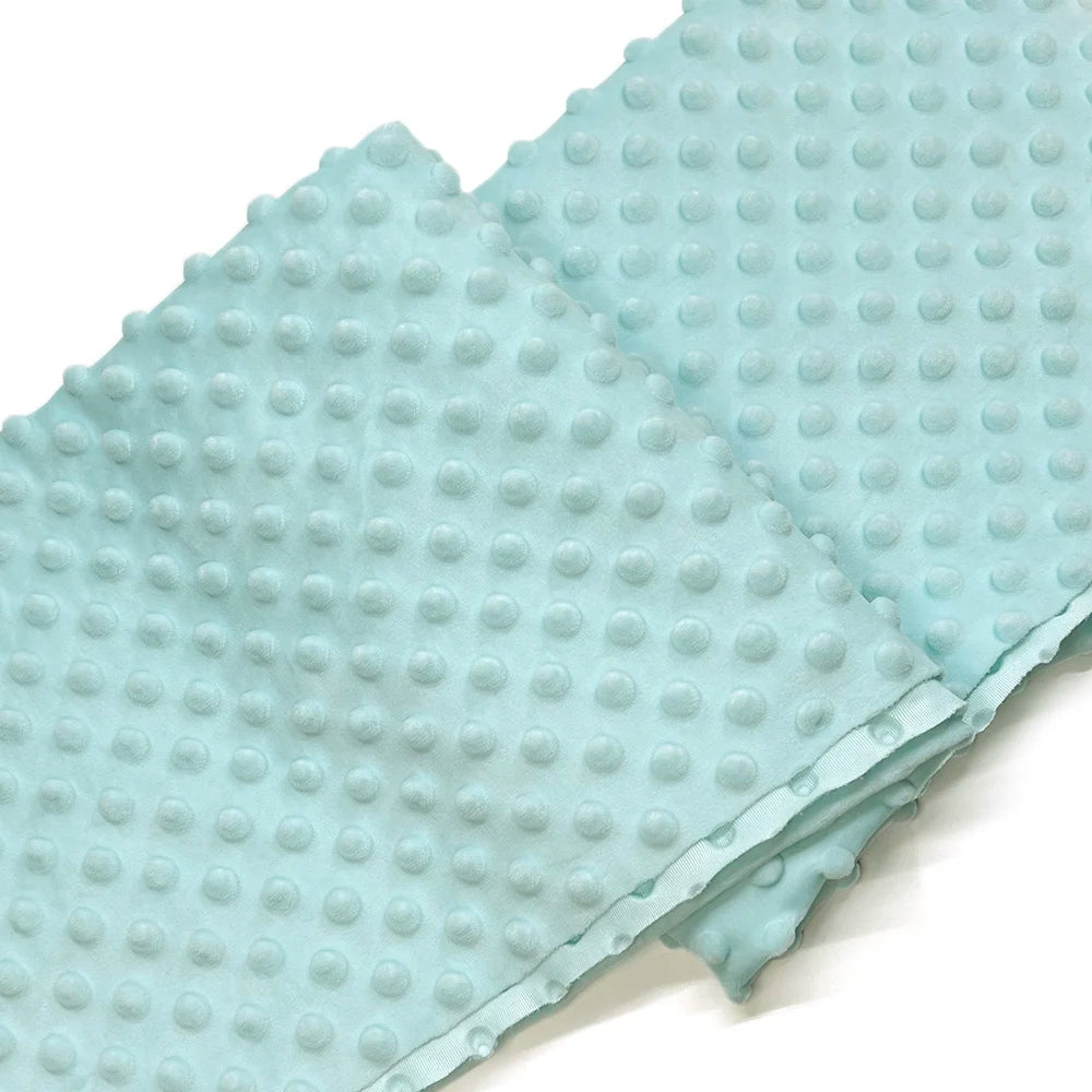 Minky Dot Fabric For Baby Comfort Blankets 1mm Pile Length Polyester Single Sided Swaddle Baby Crying Comfort Plush Fabric