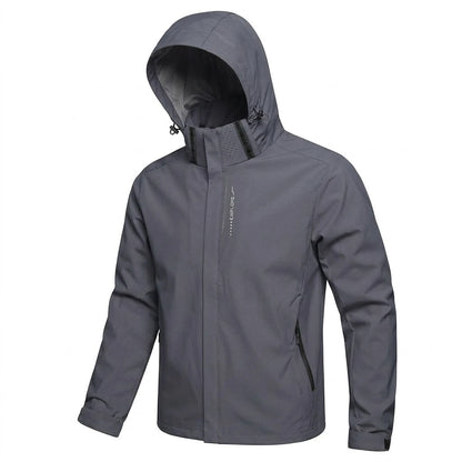 Mens Outdoor Waterproof Jacket Windproof Hoodie Coats Lightweight Cycling and Hiking Raincoat Work Jacket Man Climbing Outerwear